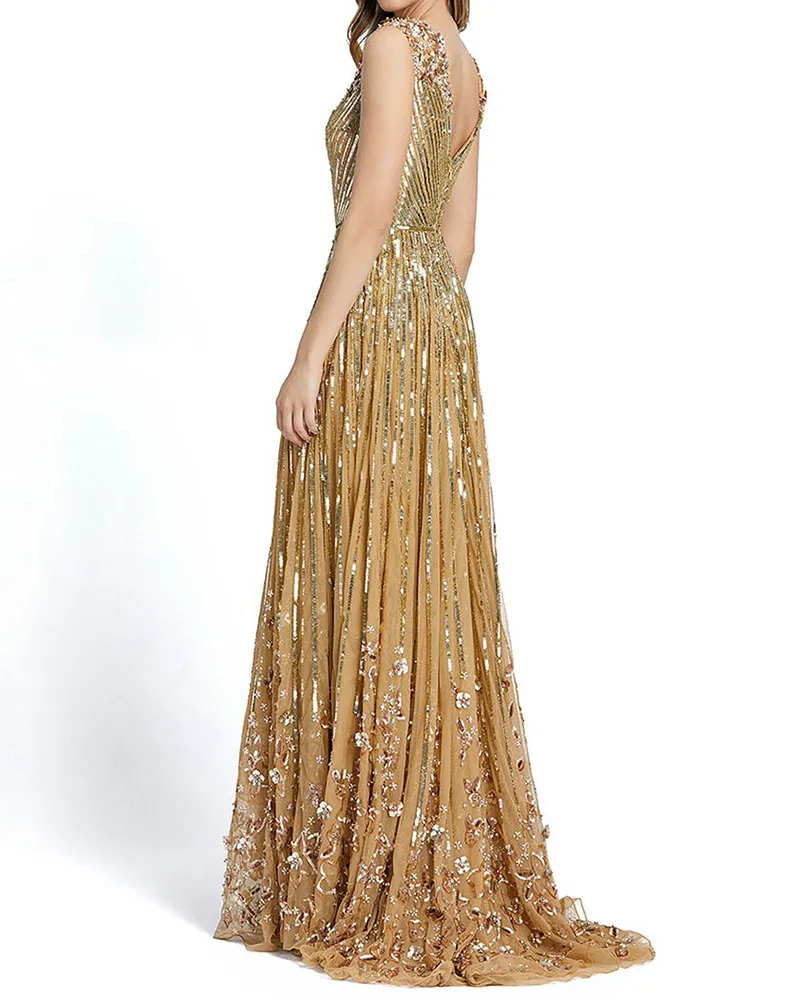 Gown sequin maxi dress