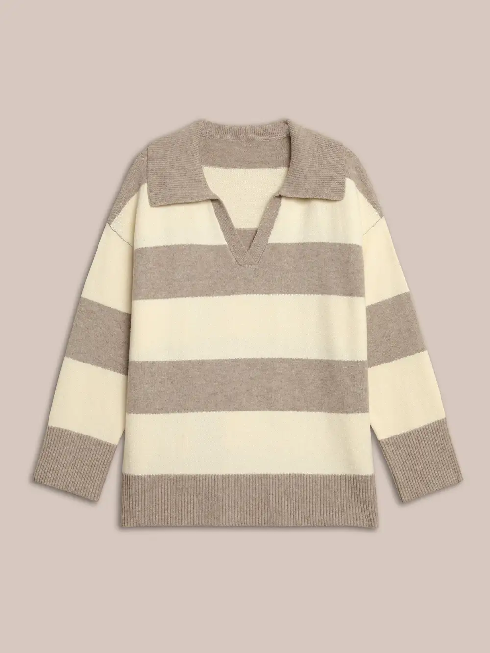 Supersoft Essentials Contrast Slit Hem Texture Pullover