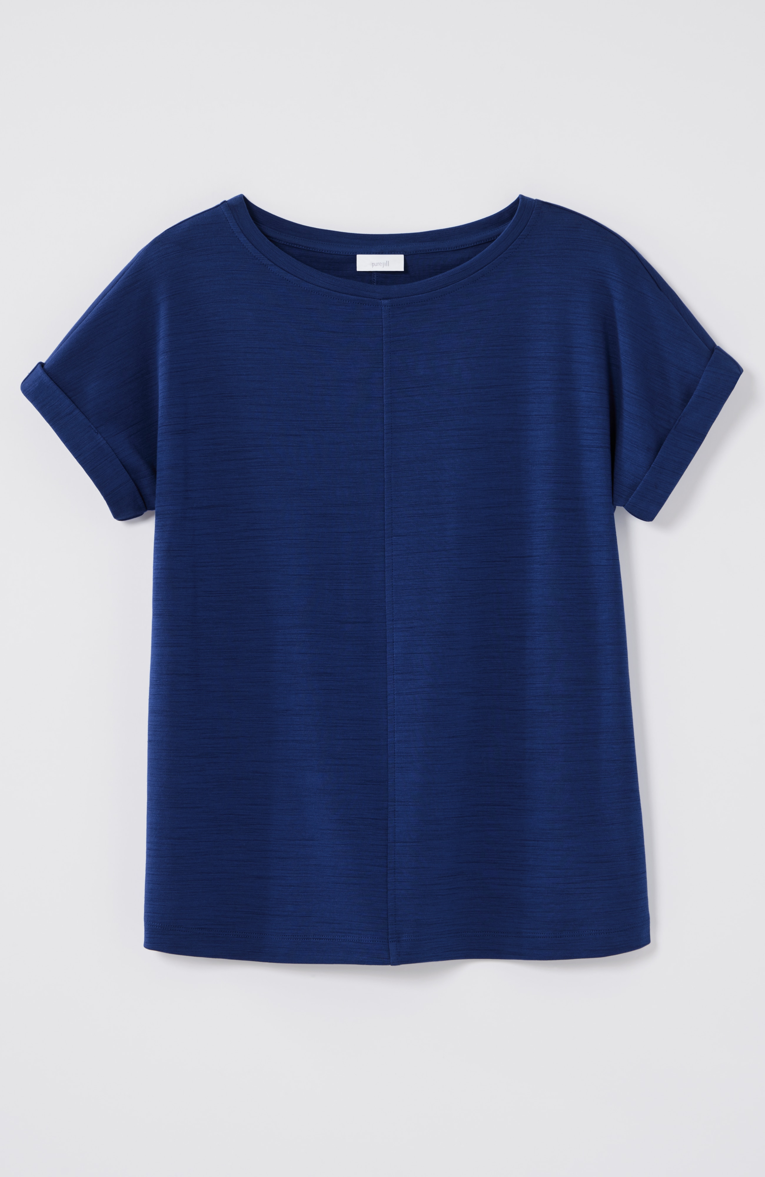 Pure Jill Slub Boat-Neck Tee