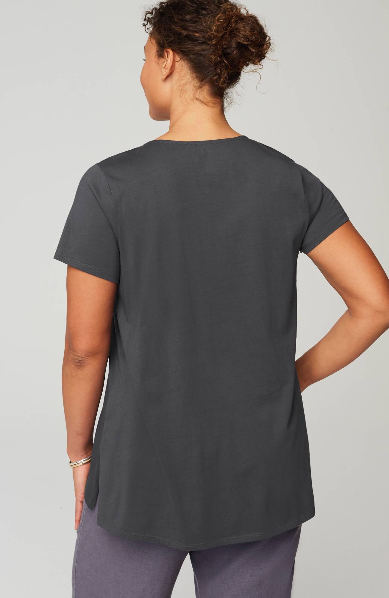 pure jill side-slit elliptical tee