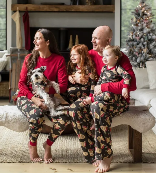 Guide My Sleigh Matching Organic Cotton Pajamas