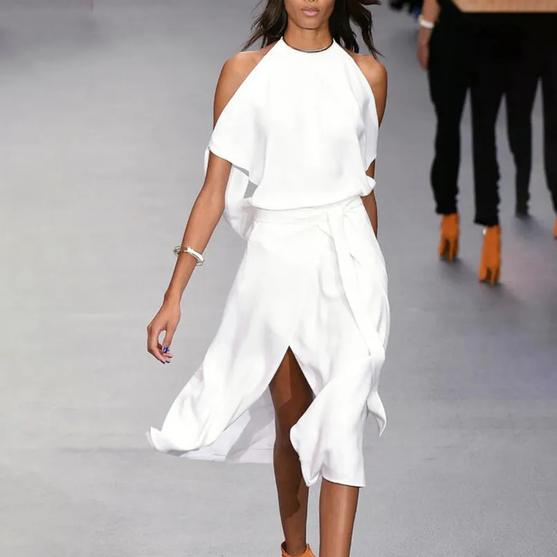 Fashion Solid Color Strapless Dress