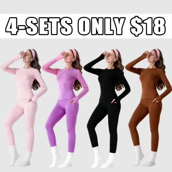 Women's Sporty Yoga Set, Raglan sleeves Top with Thumbholes