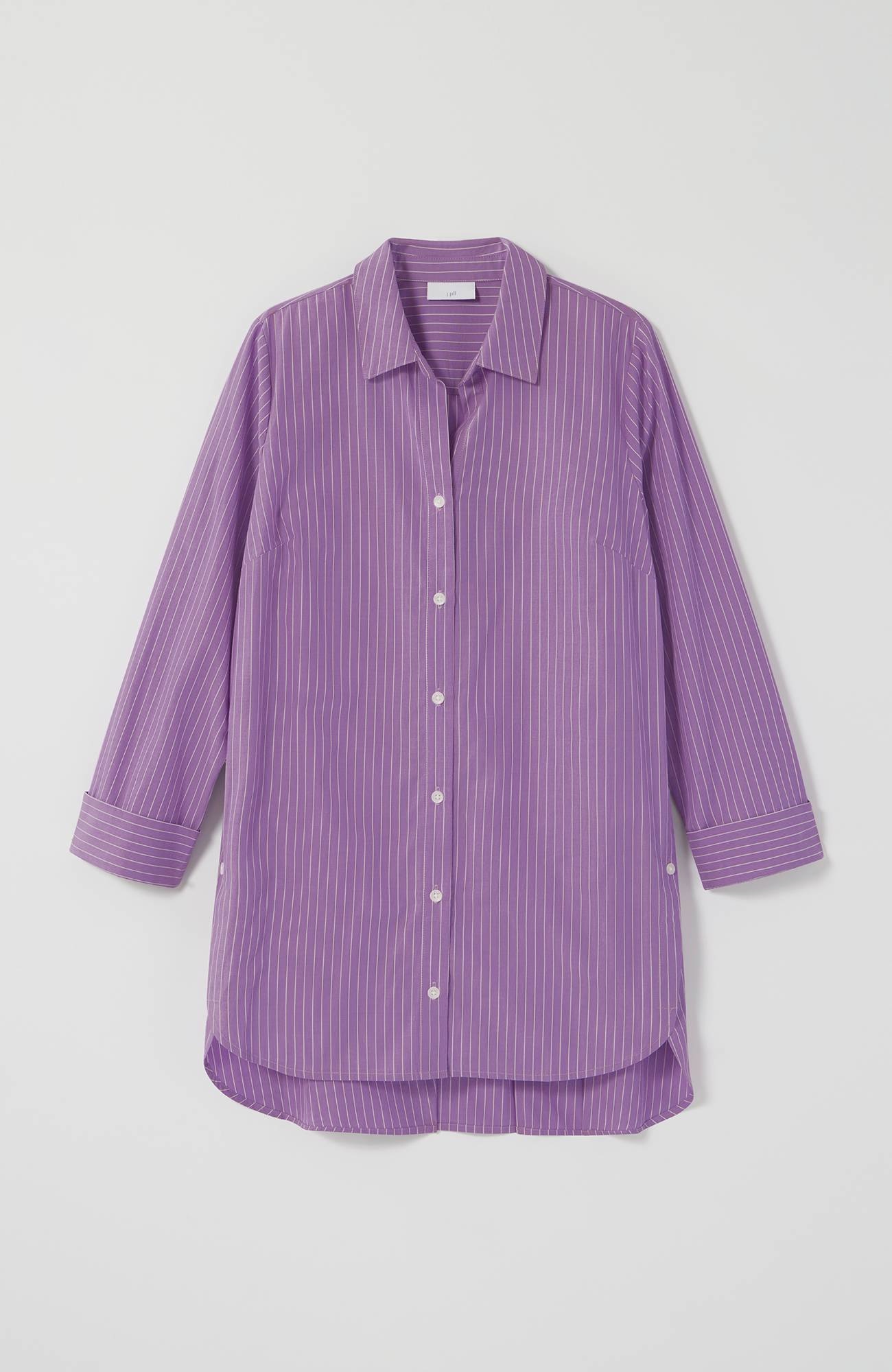 side-button stepped-hem tunic