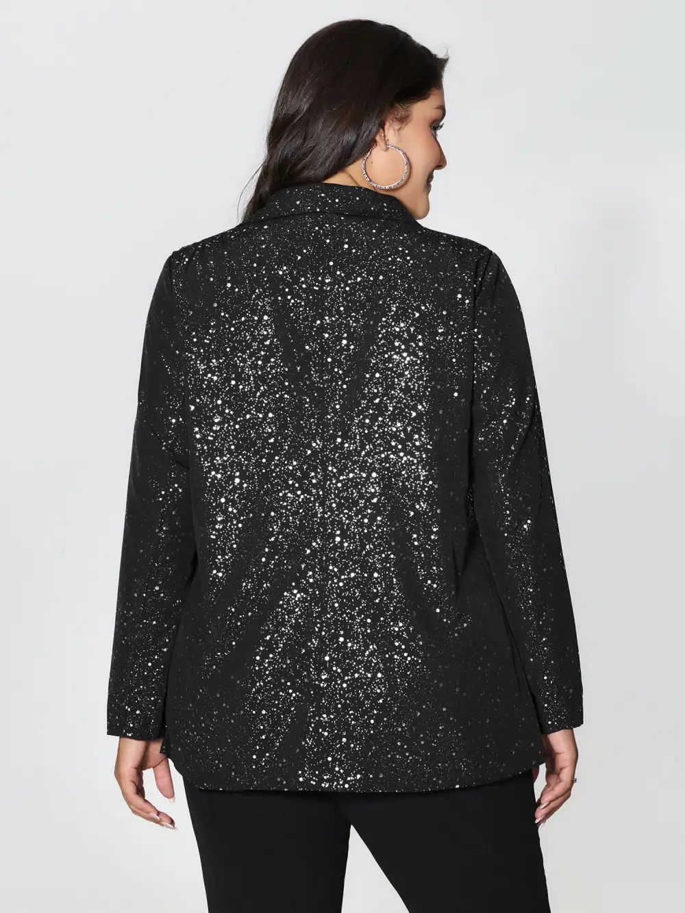 Gold Stamped Ruffled Edge Coat