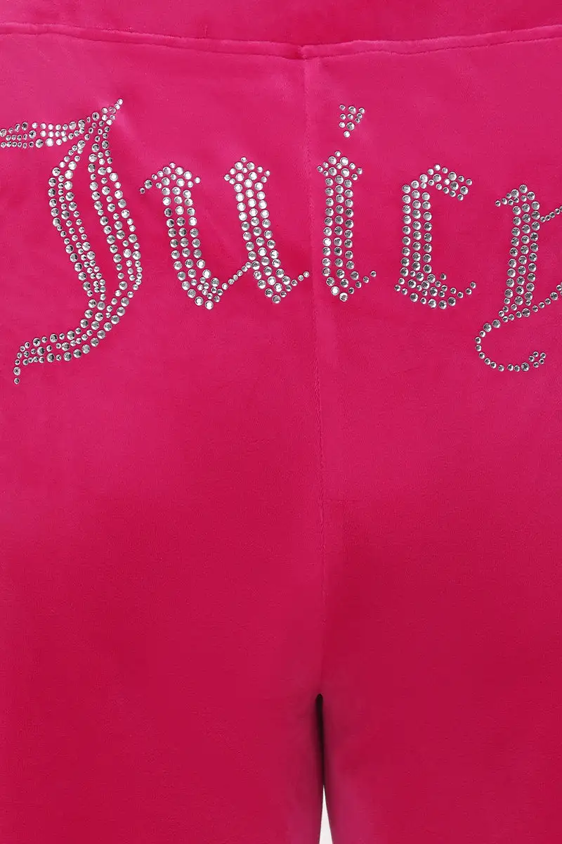 Plus-Size Big Bling Velour Jogger