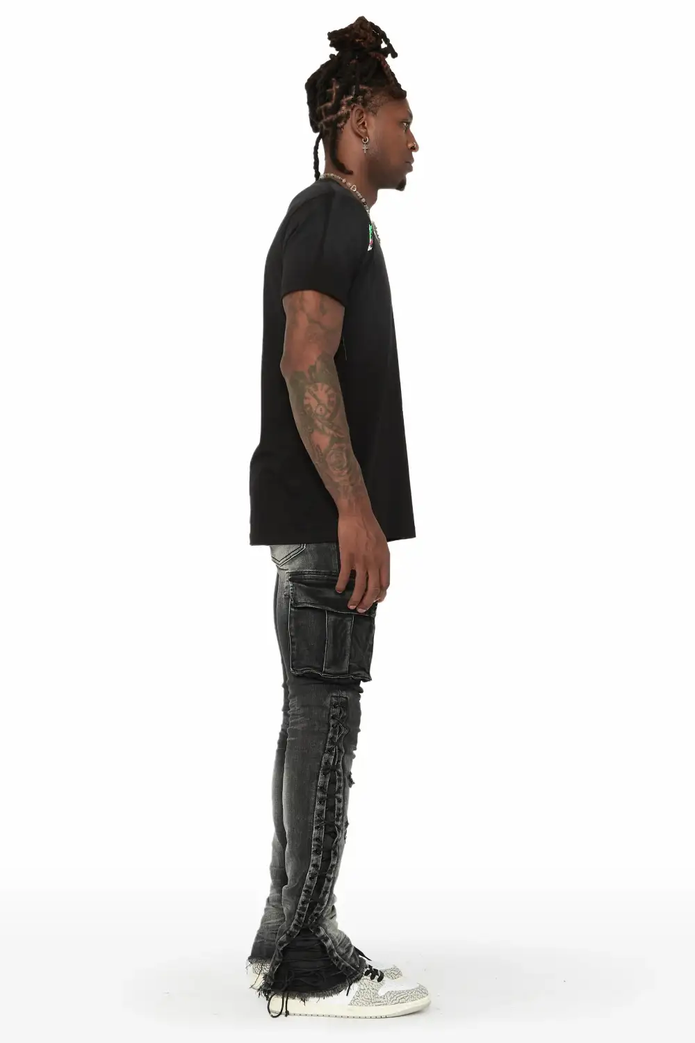 Ronoh Grey Wash Stacked Flare Jean