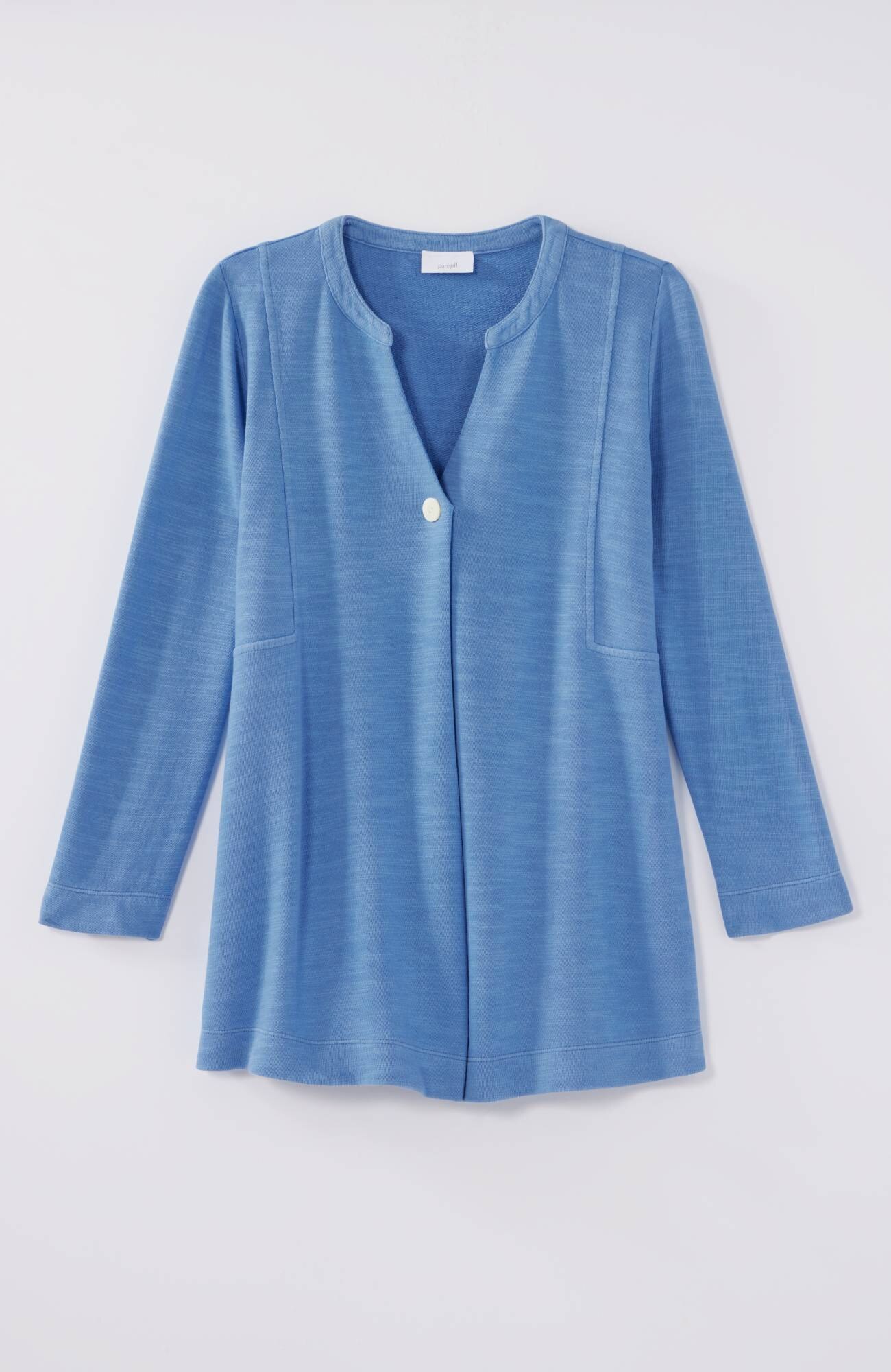 pure jill organically grown cotton buttoned top