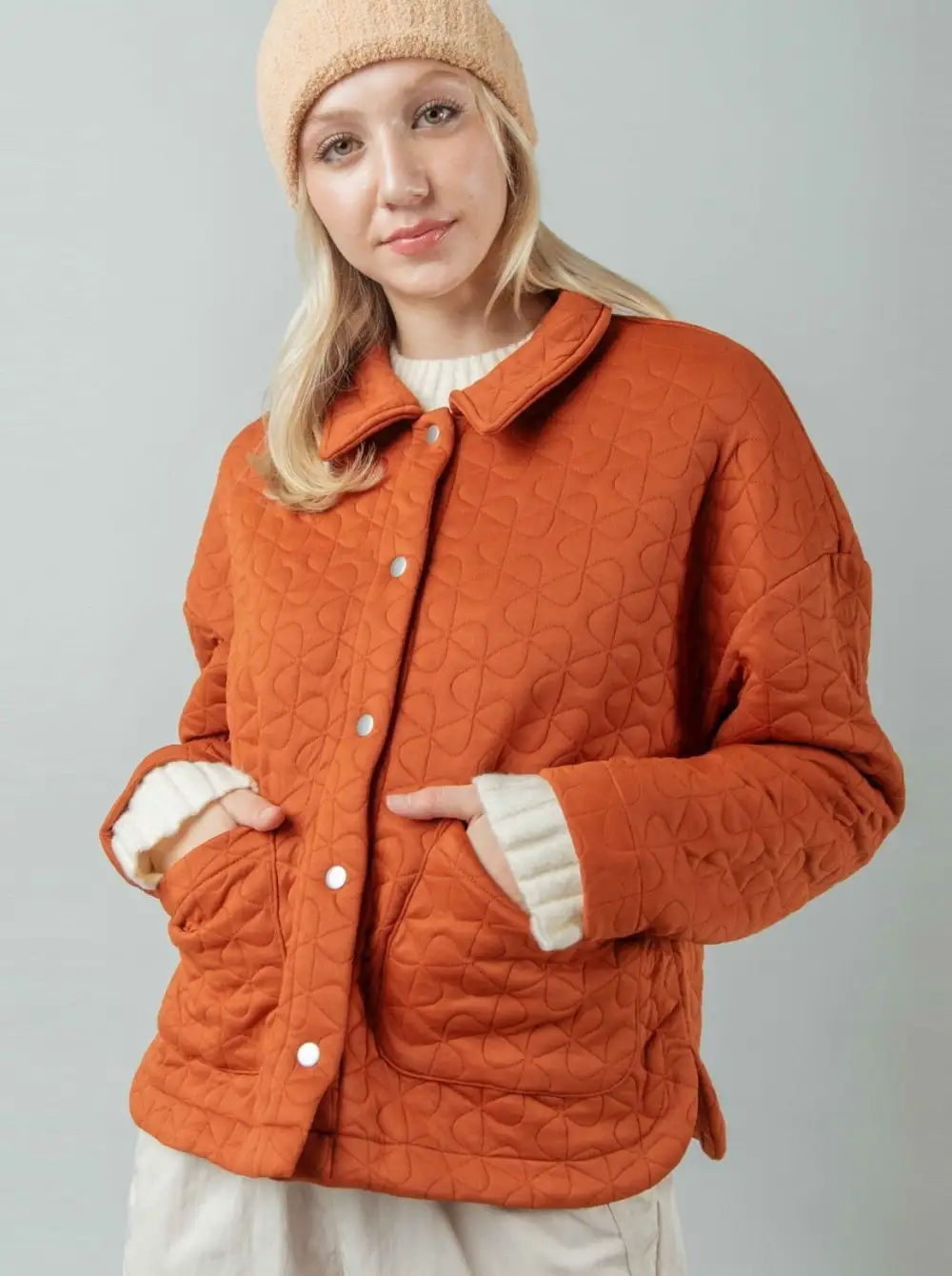 Quilted Knit Jacket