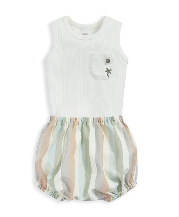 Sleeveless Bodysuit & Shorts Outfit Set
