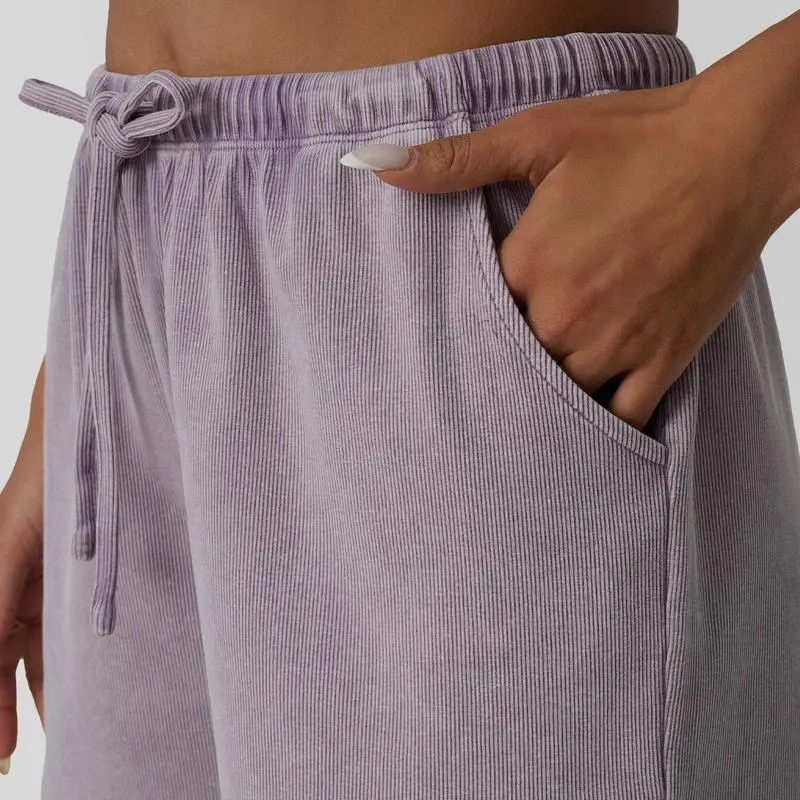 Women's Acid Wash Lounge Set – Tank Top & Shorts, Y2K Style, Easy Care No Detergent Needed