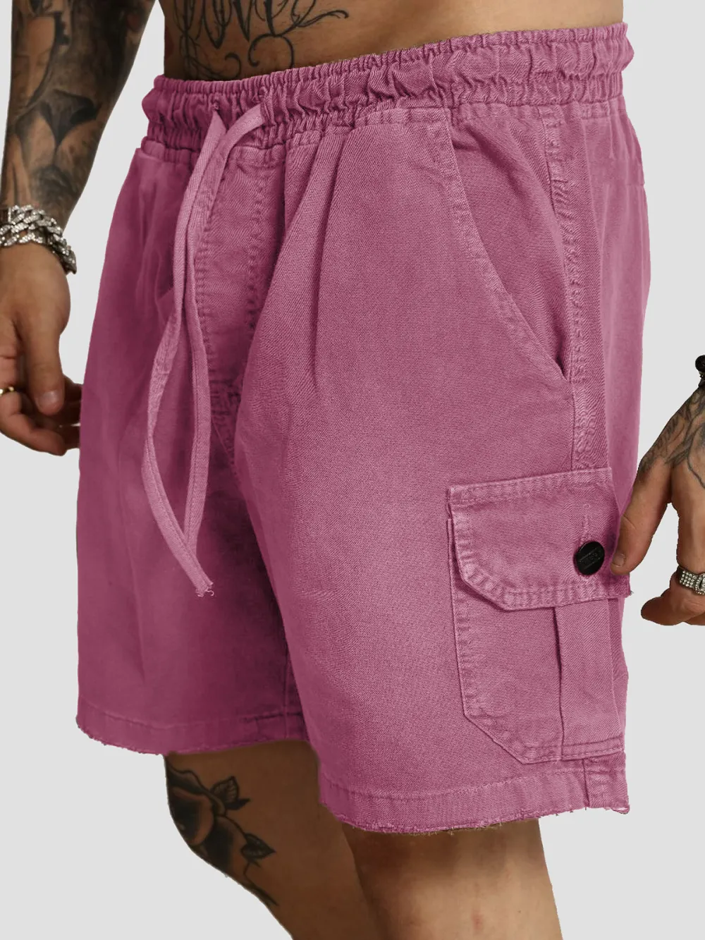 Men's Fashion Retro Workwear Pocket Shorts