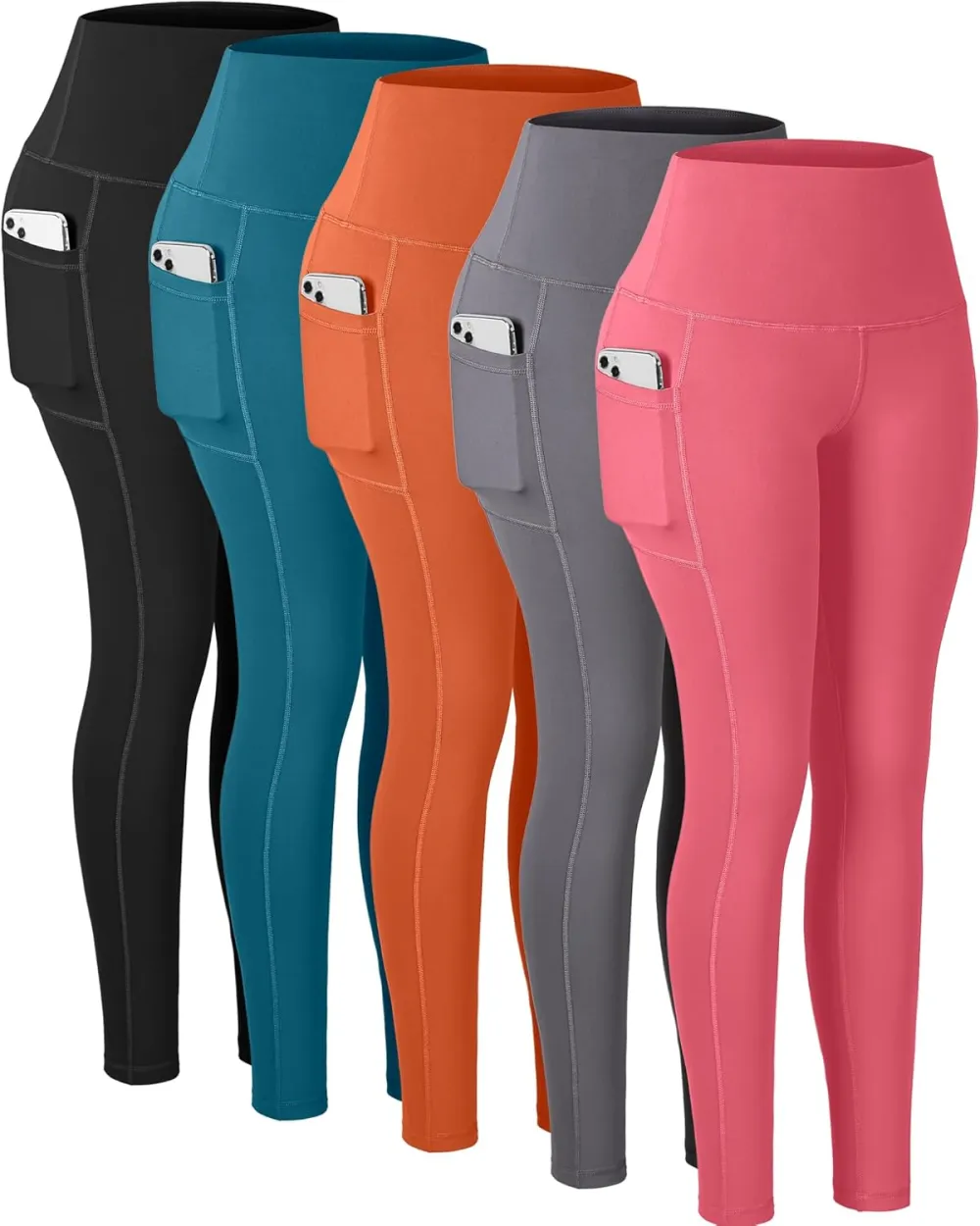 Leggings with Pockets for Women, High Waisted Tummy Control Workout Yoga Pants