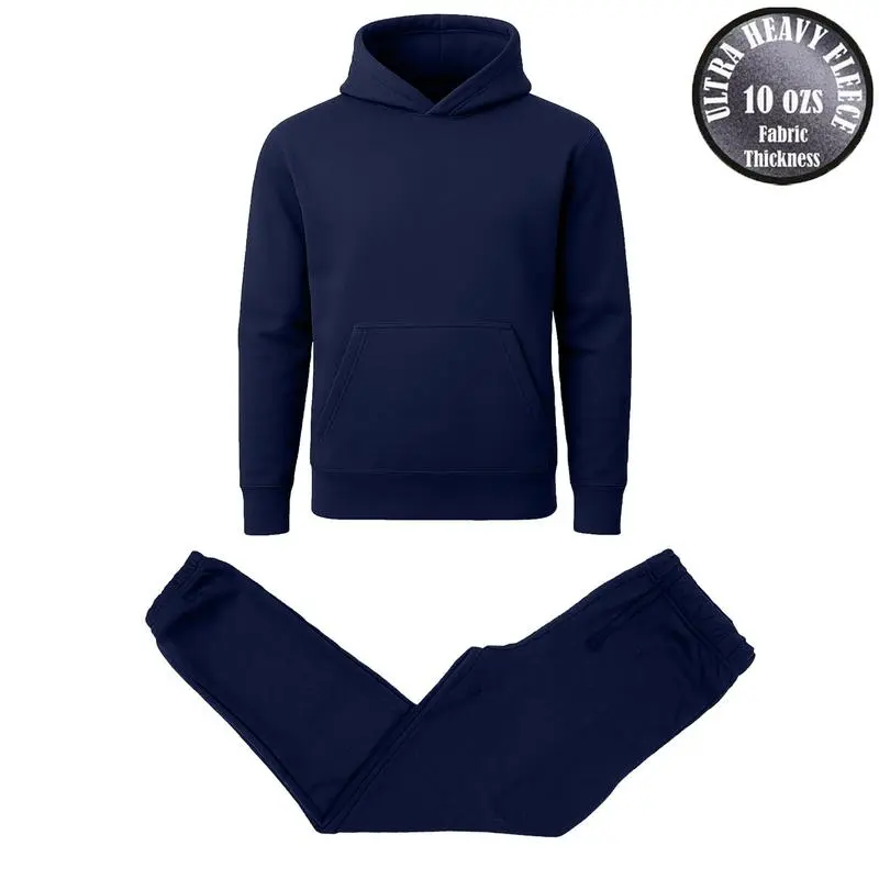 Men’s 10 oz Fleece Cotton Blend Hoodie & Joggers Set