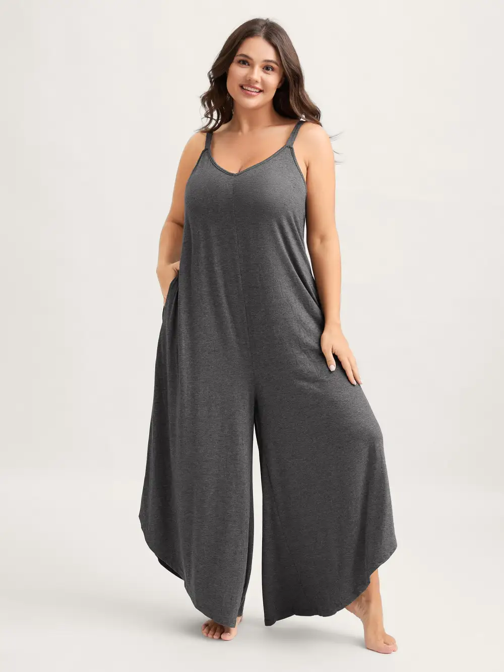 Supersoft Cami Curvy Hem Wide-Leg Jumpsuit