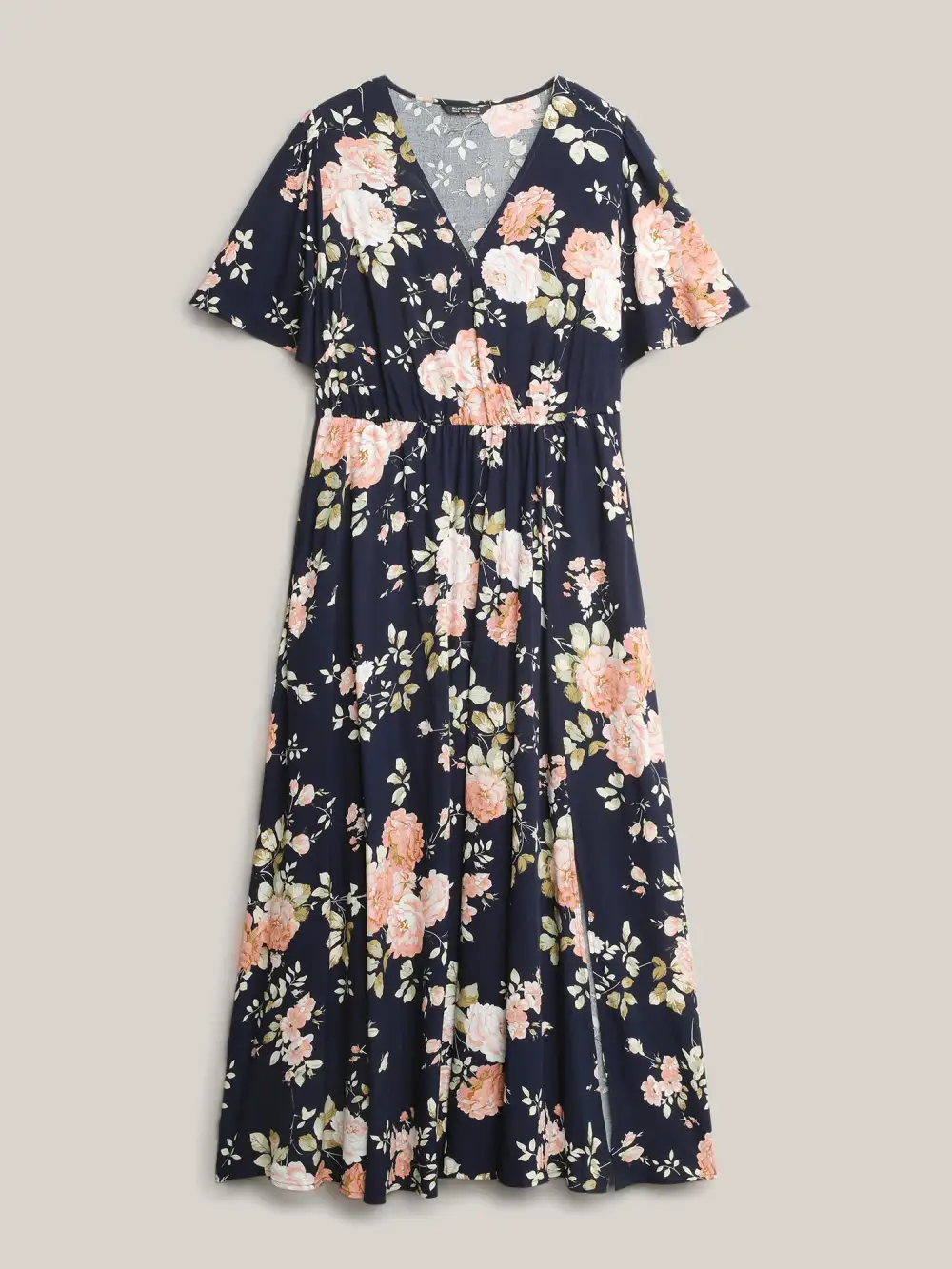 Bloom Dress - Flutter Sleeve Ditsy Floral Pocket Split Maxi Dress