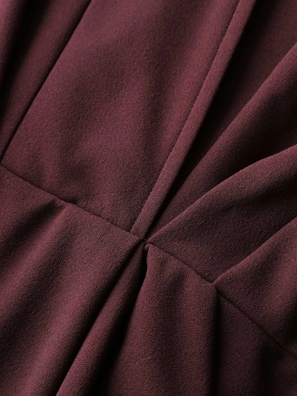 Drapey Ruched V-Neck Midi Dress