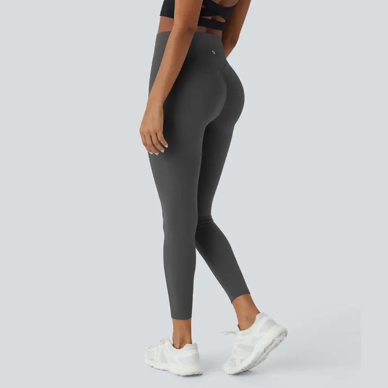 Women's High-Waisted Scrunch Butt Lifting Leggings with Tummy Control & Pockets – Seamless Front, Ultra-Sculpt Fit