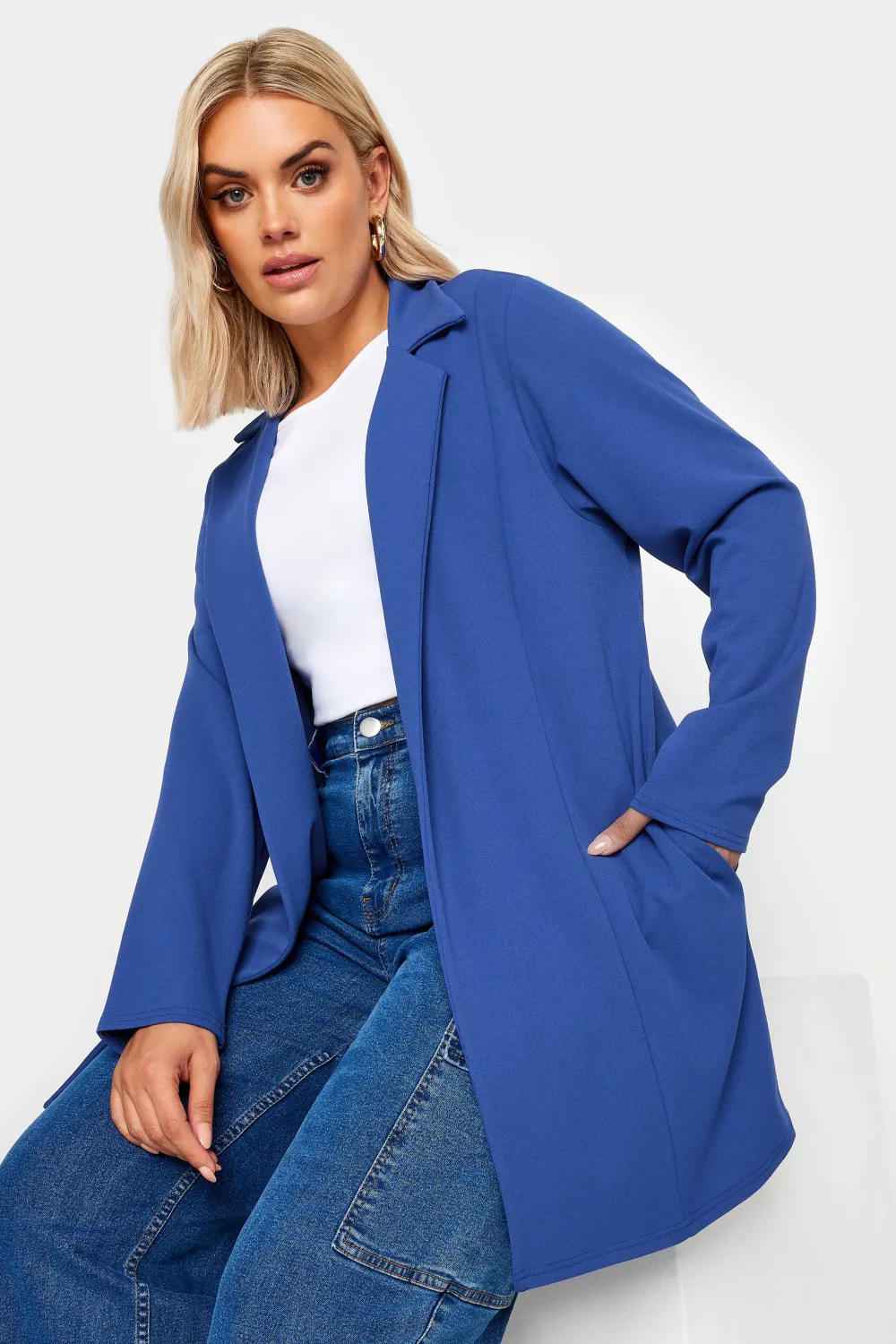 YOURS Curve Hot Pink Longline Blazer