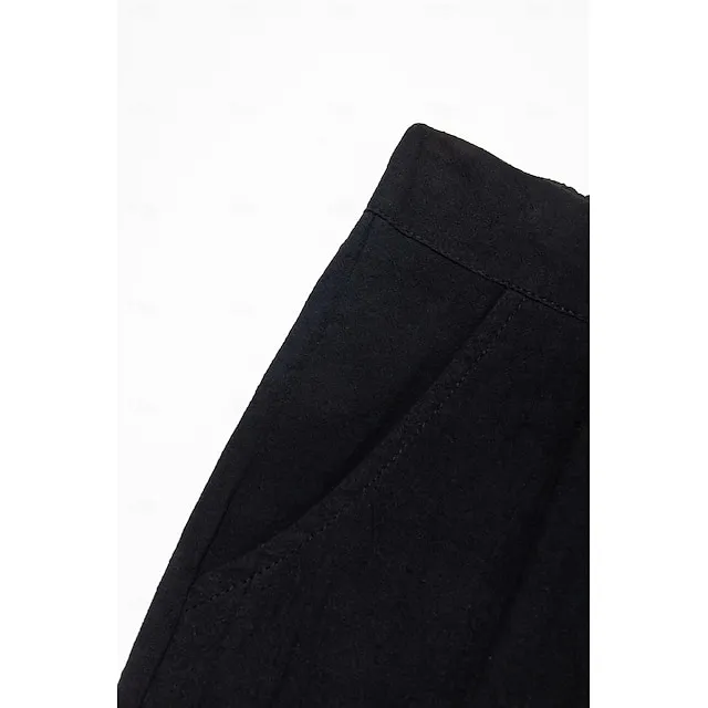 Men's Shorts Linen Shorts Summer Shorts Pleated Shorts Pocket Pleats Straight Leg Plain Comfort Breathable Short Casual Daily Holiday Linen Cotton Blend Fashion Designer Black White