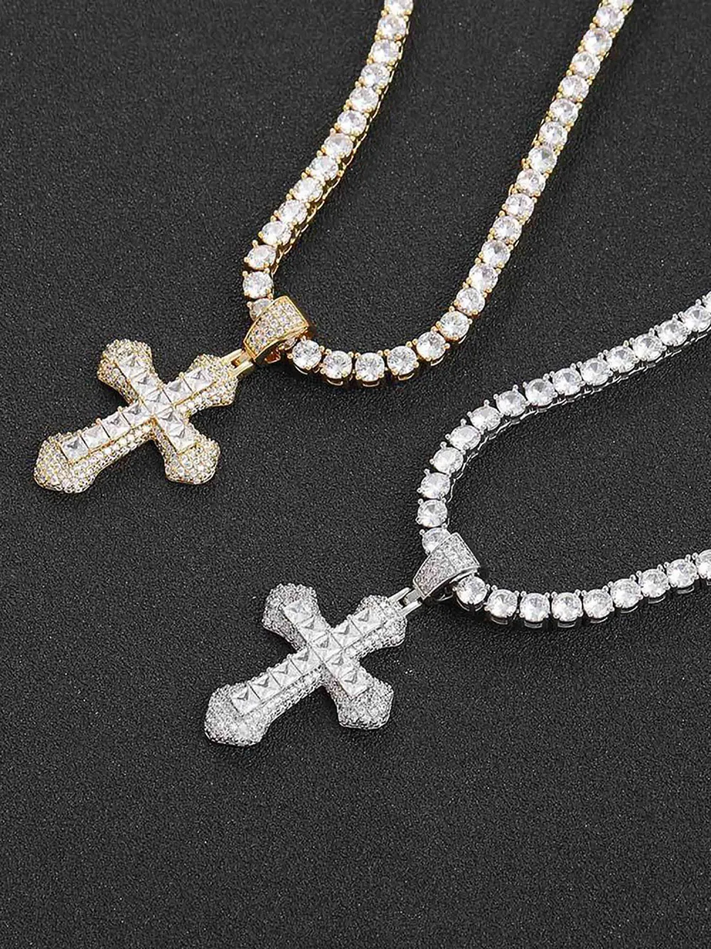 Corss Full Diamond Necklace-1514