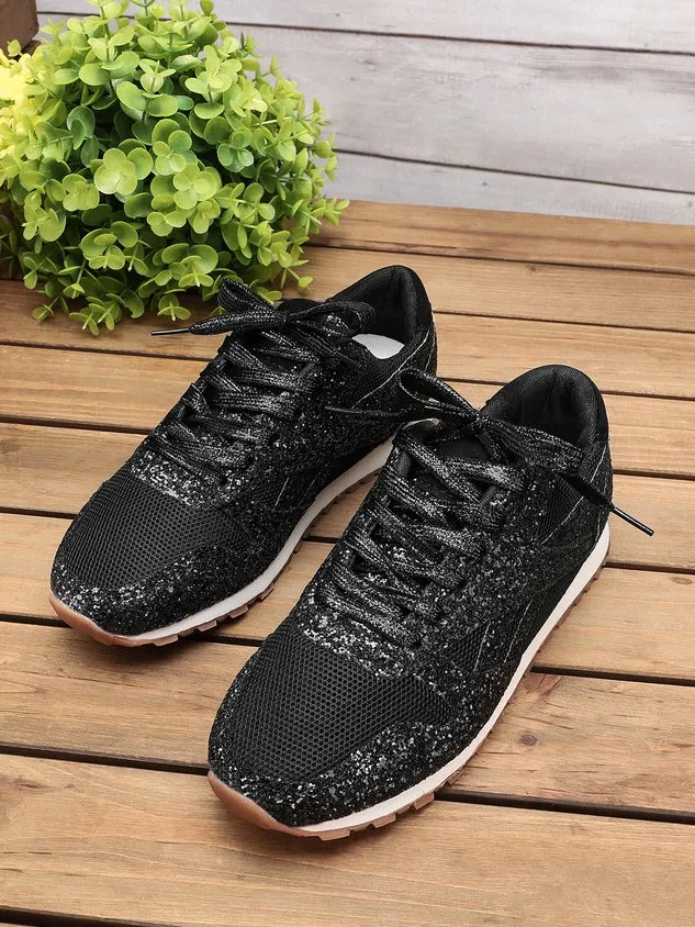 Women Muffin Rhinestone New Crystal  Platform Sneakers