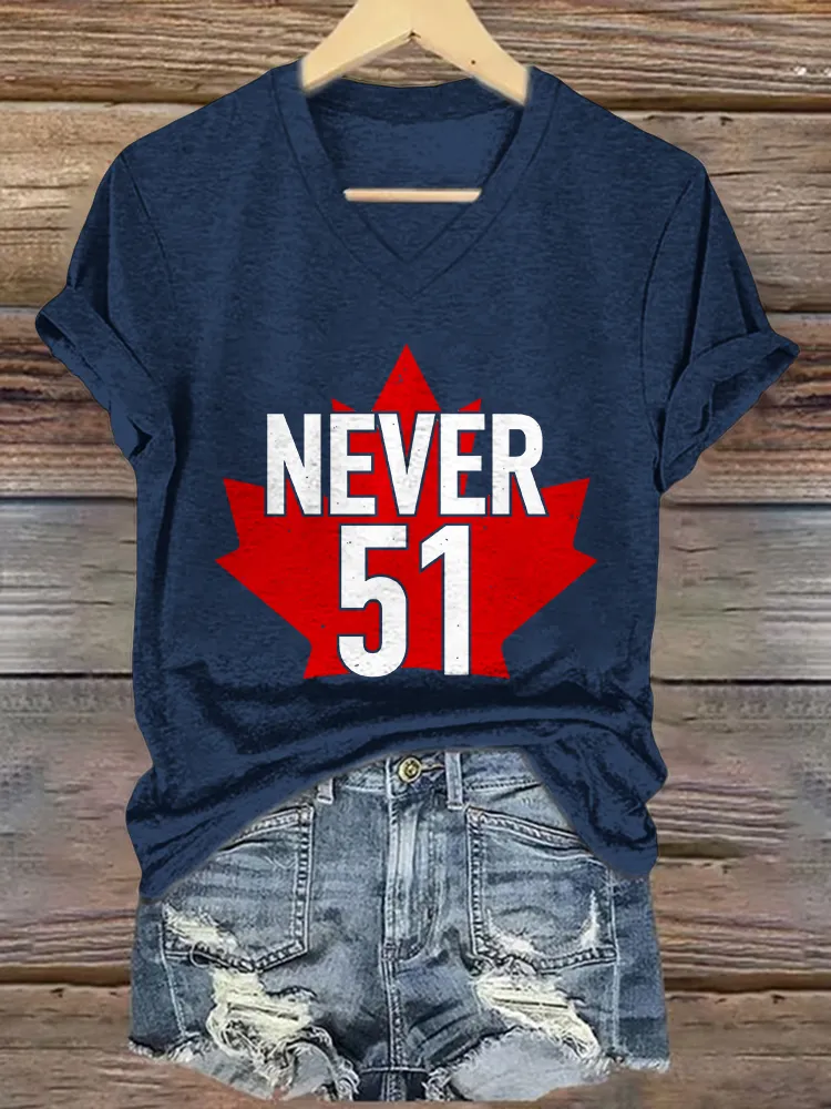 Women'S Never Be The 51st State Canada Will Never Yield To Tru.p T-Shirt