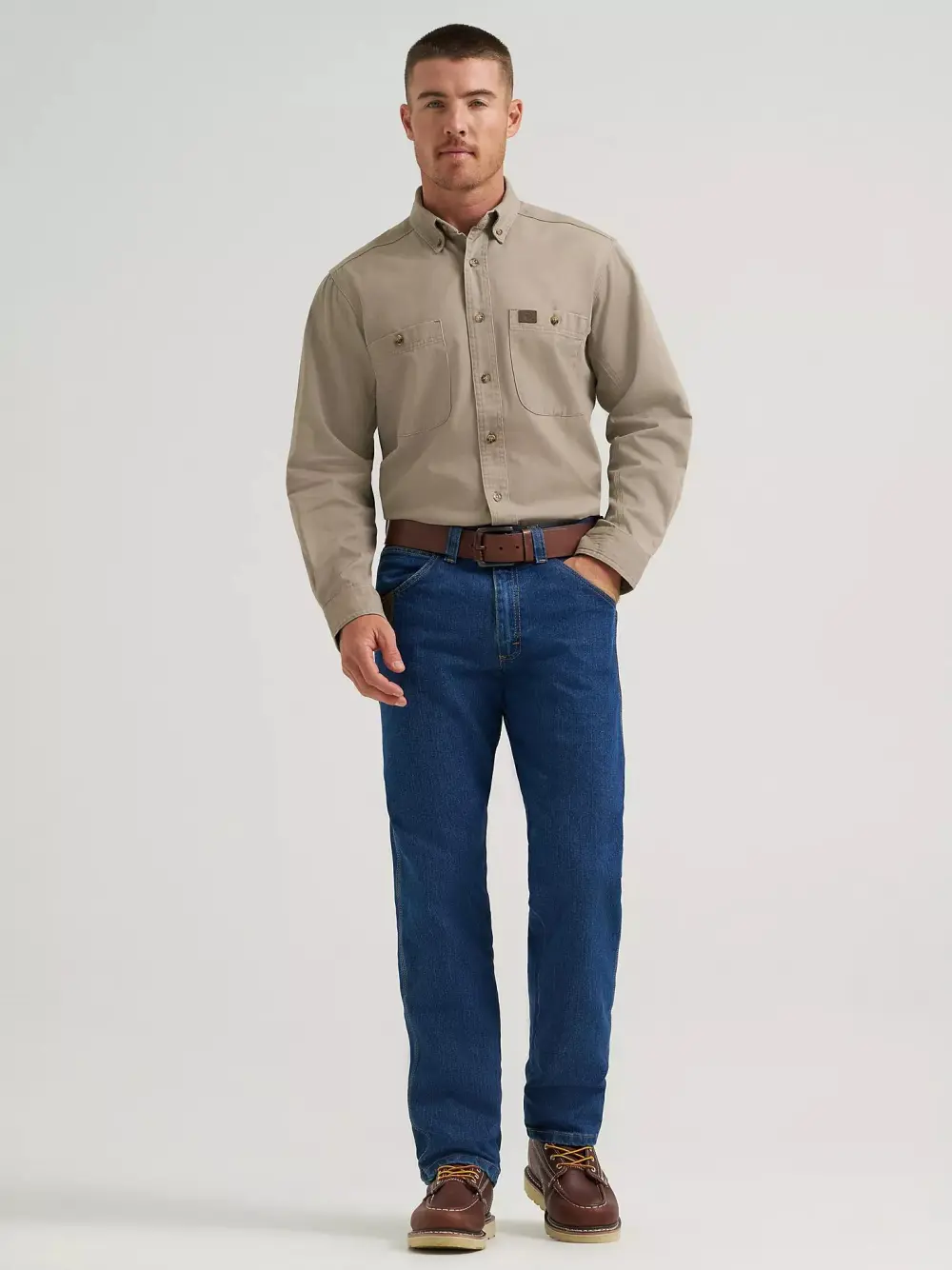 WRANGLER RIGGS WORKWEAR ADVANCED COMFORT FIVE POCKET JEAN IN DARK TINT