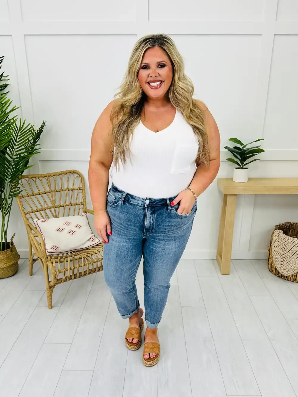 Stick With You Tummy Control Boyfriend Jeans