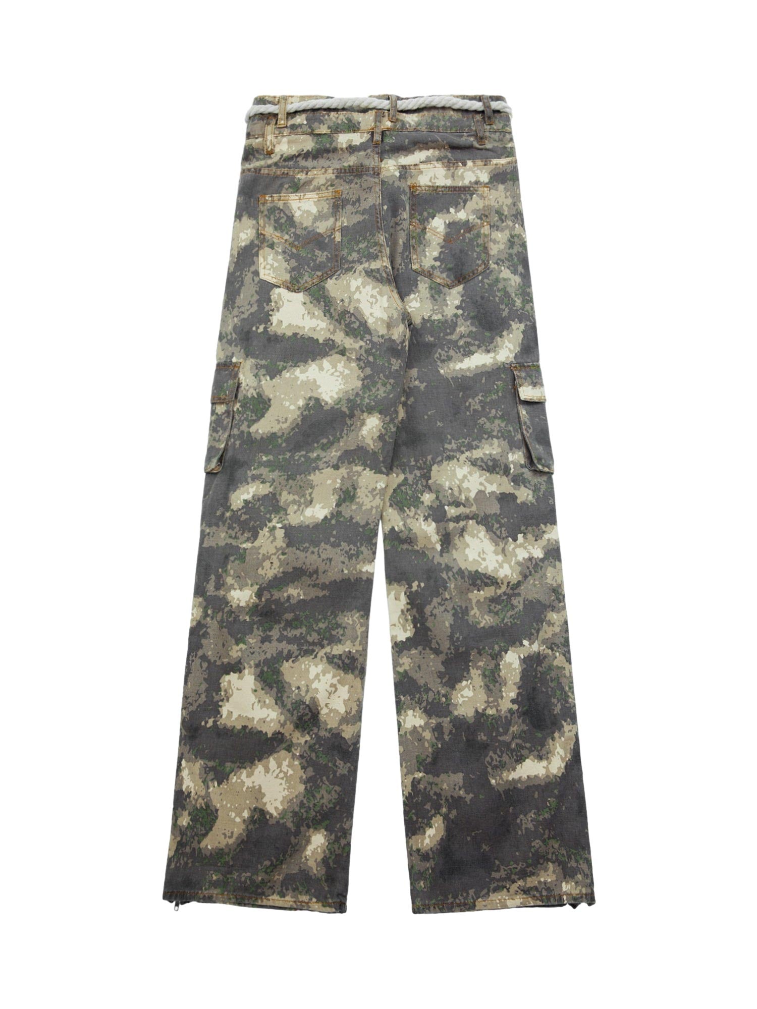 Camo Baggy Wide Leg Pockets Cargo Pants - 2019