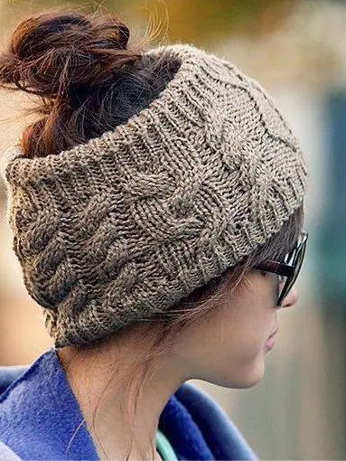 Autumn And Winter    Fashion Hairpin Ski Cap Handmade Knitted Headband