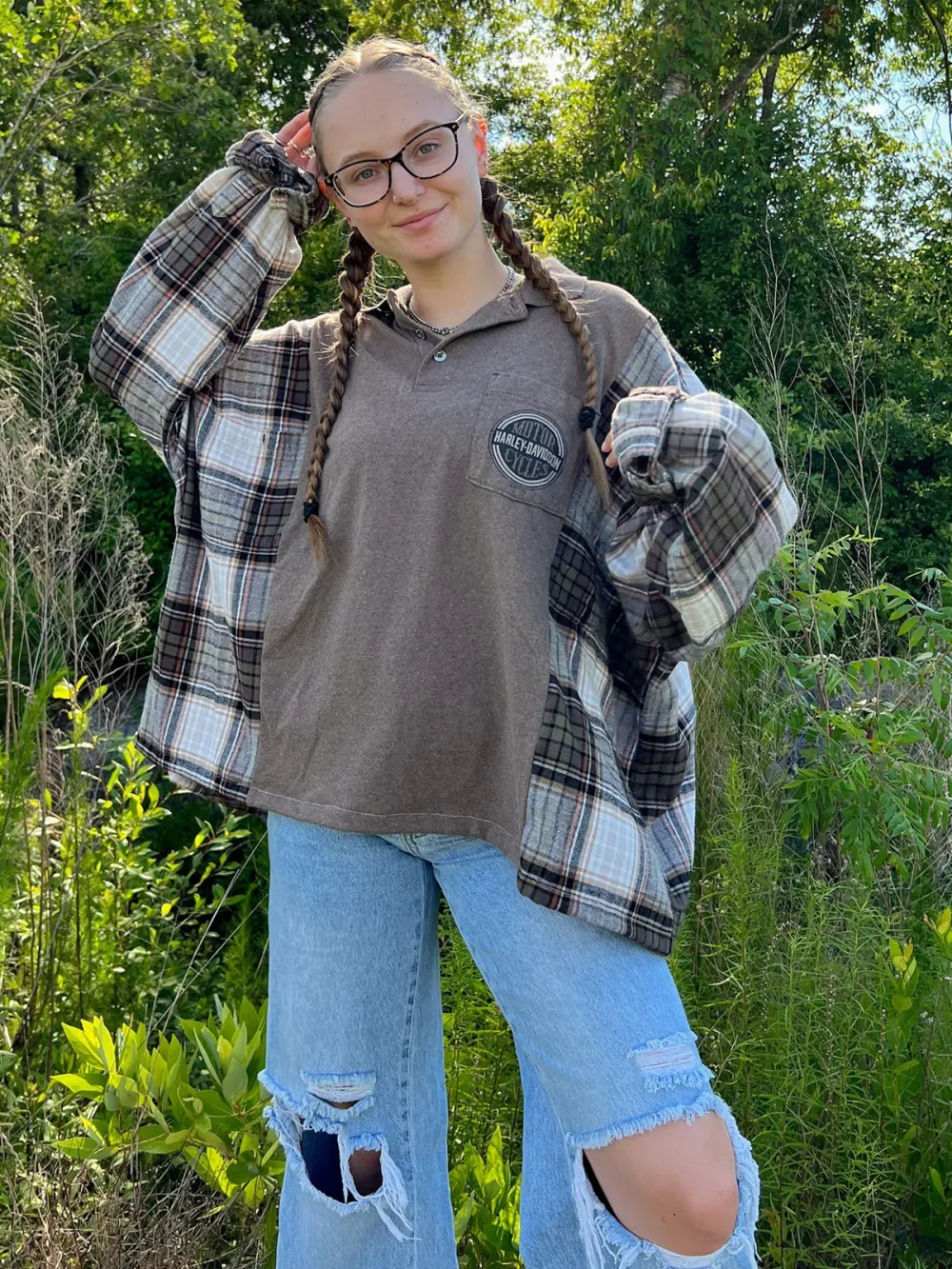 Brown Streetwear Leisure Hoodie Sweatshirts