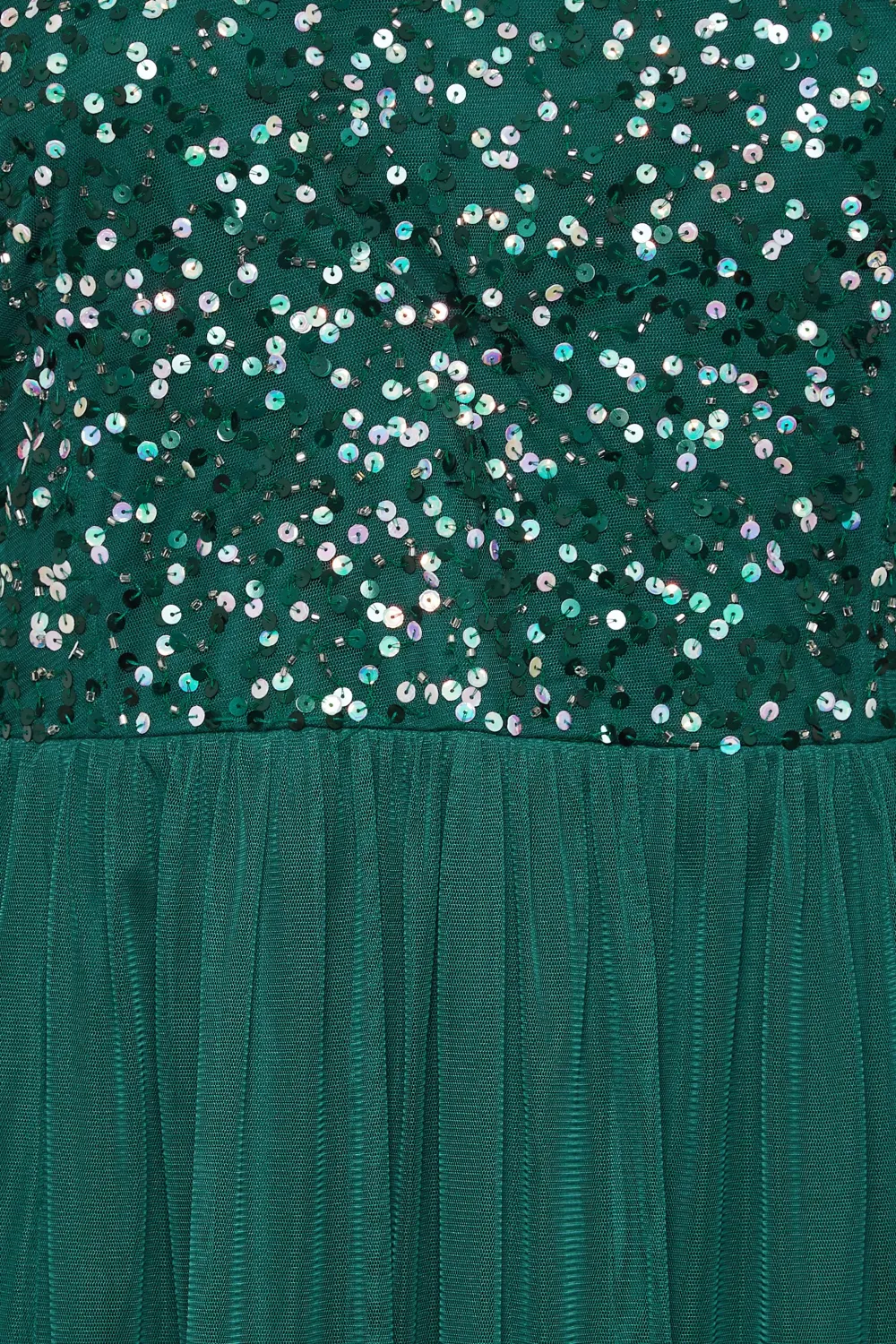 LUXE Curve Forest Green Sequin Hand Embellished Maxi Dress