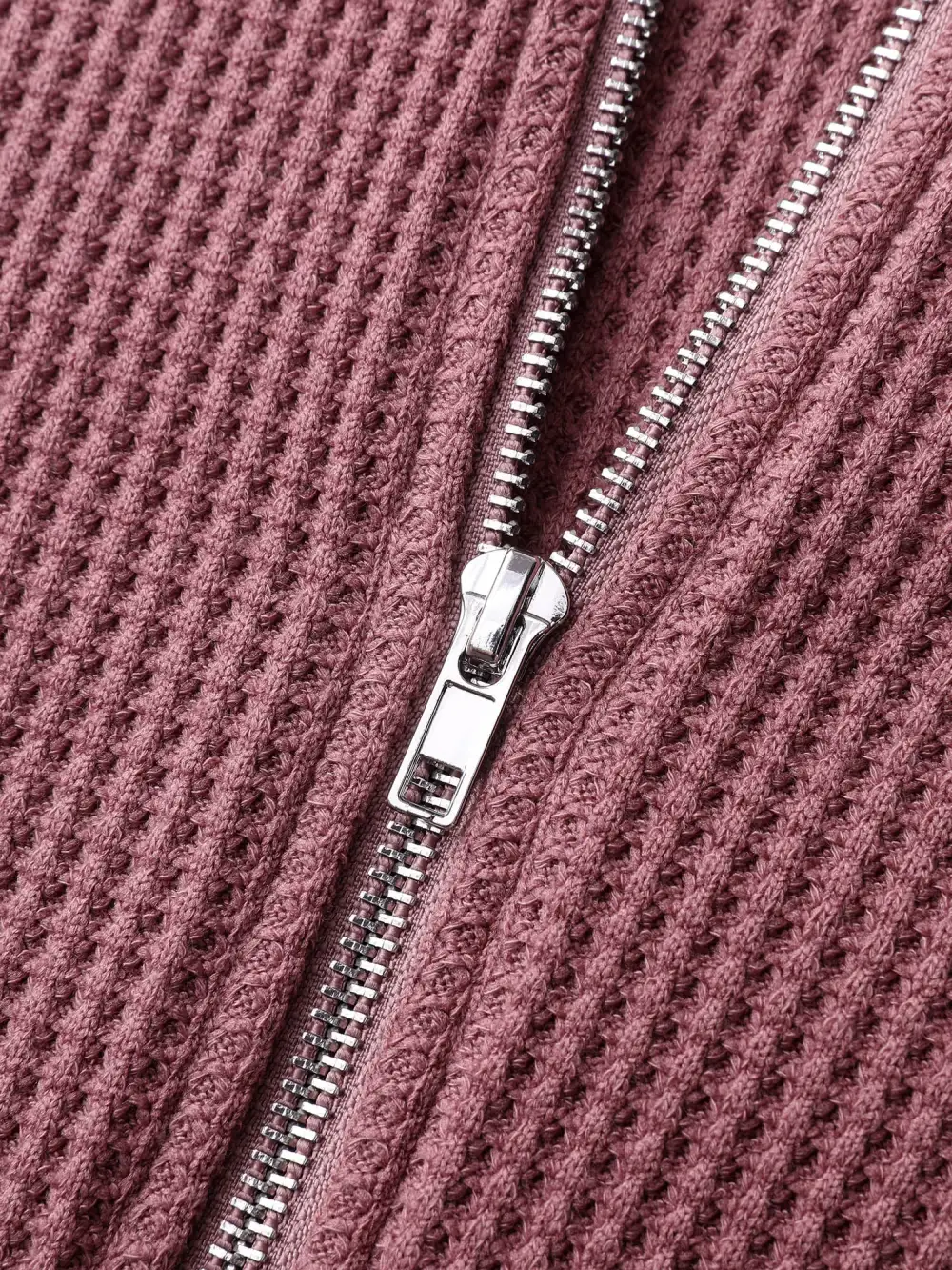 Waffle Weave Blend Pockets Jacket