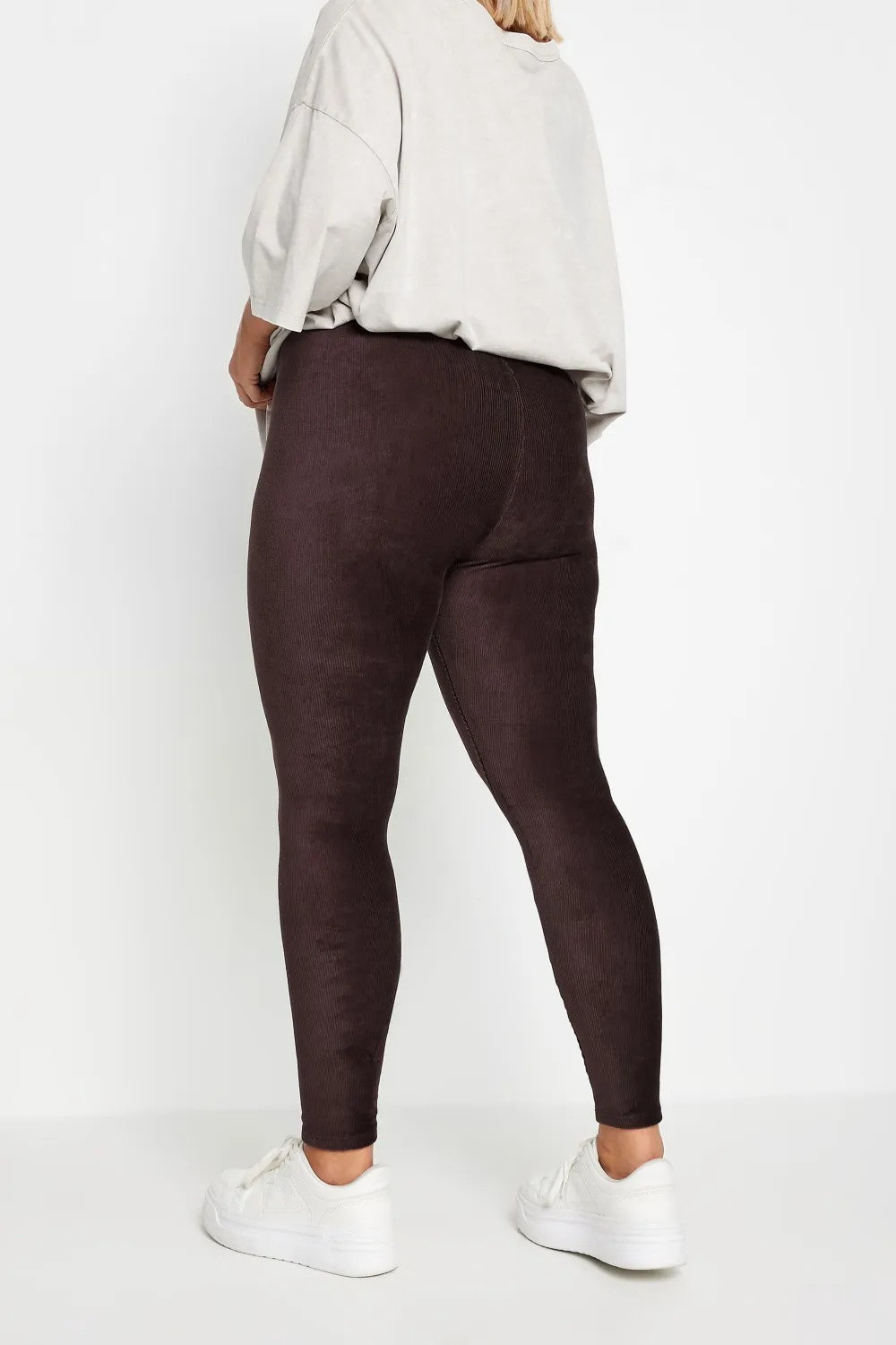 YOURS Curve Black Cord Stretch Leggings