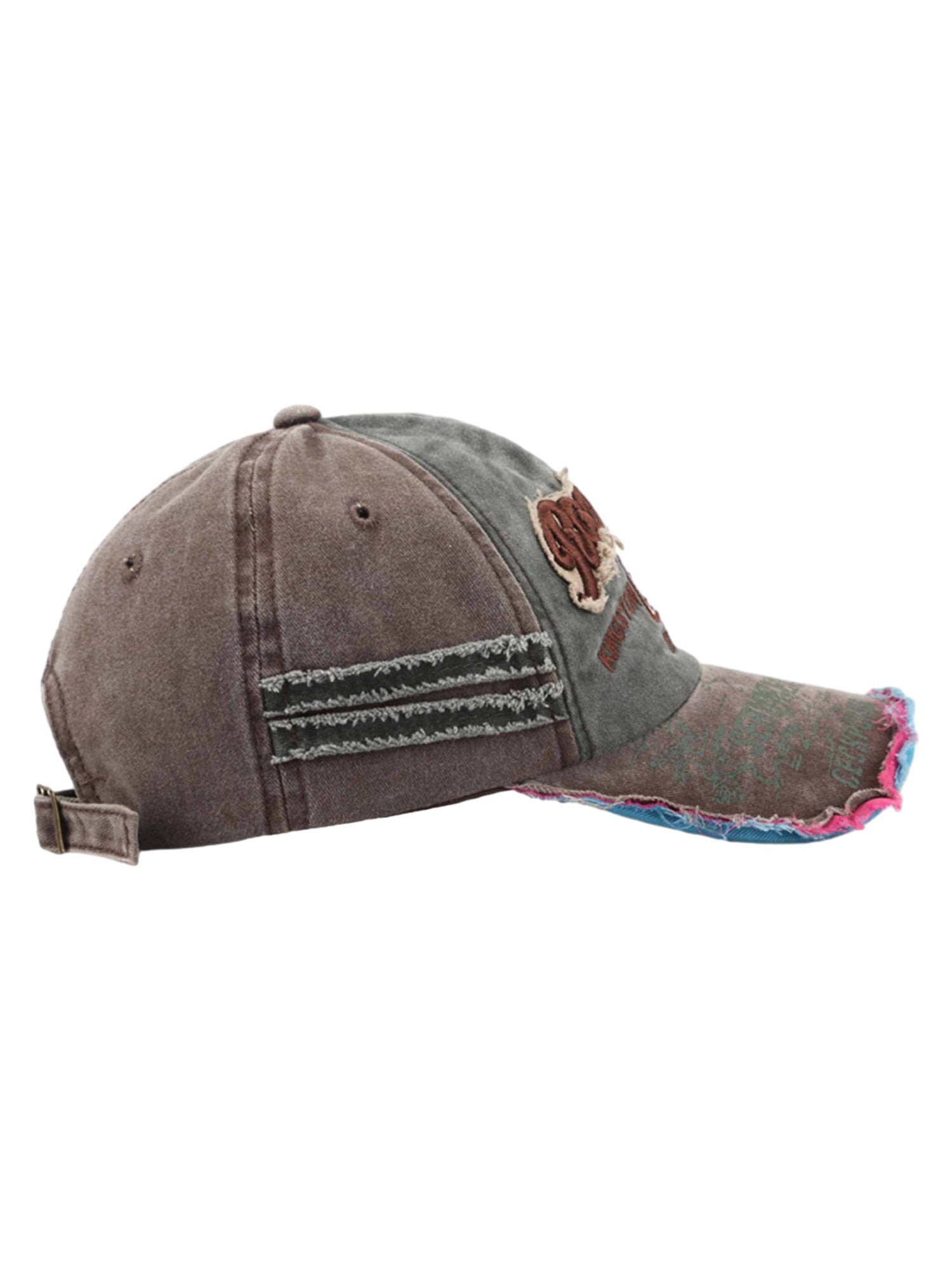 Retro Letter Denim Cap - 2136