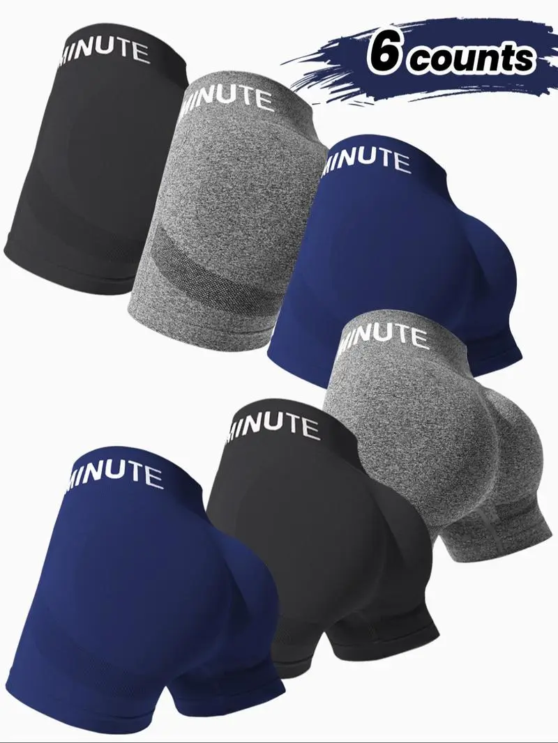 Women's Yoga & Gym Shorts – High Waist, Letter Print, Comfy Fit