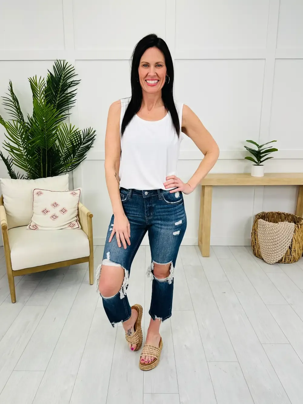 You're My Lover 2.0 Cropped Straight Leg Jeans