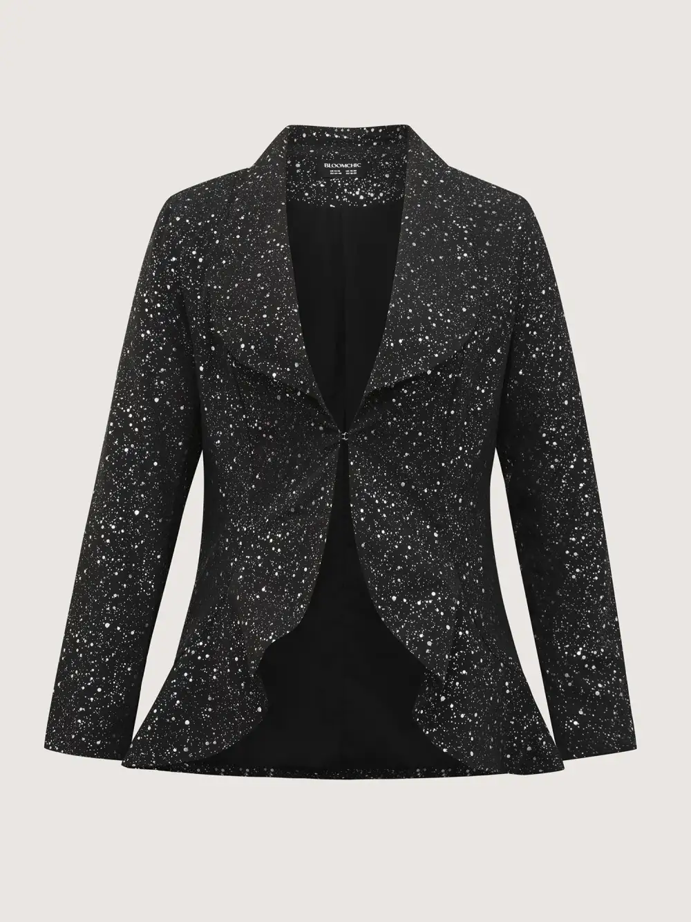 Gold Stamped Ruffled Edge Coat