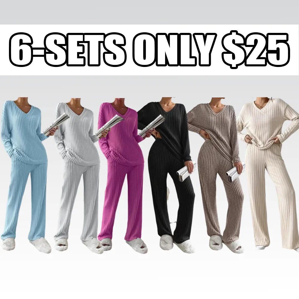 Women's Solid Drop Shoulder Pocket Lounge Set