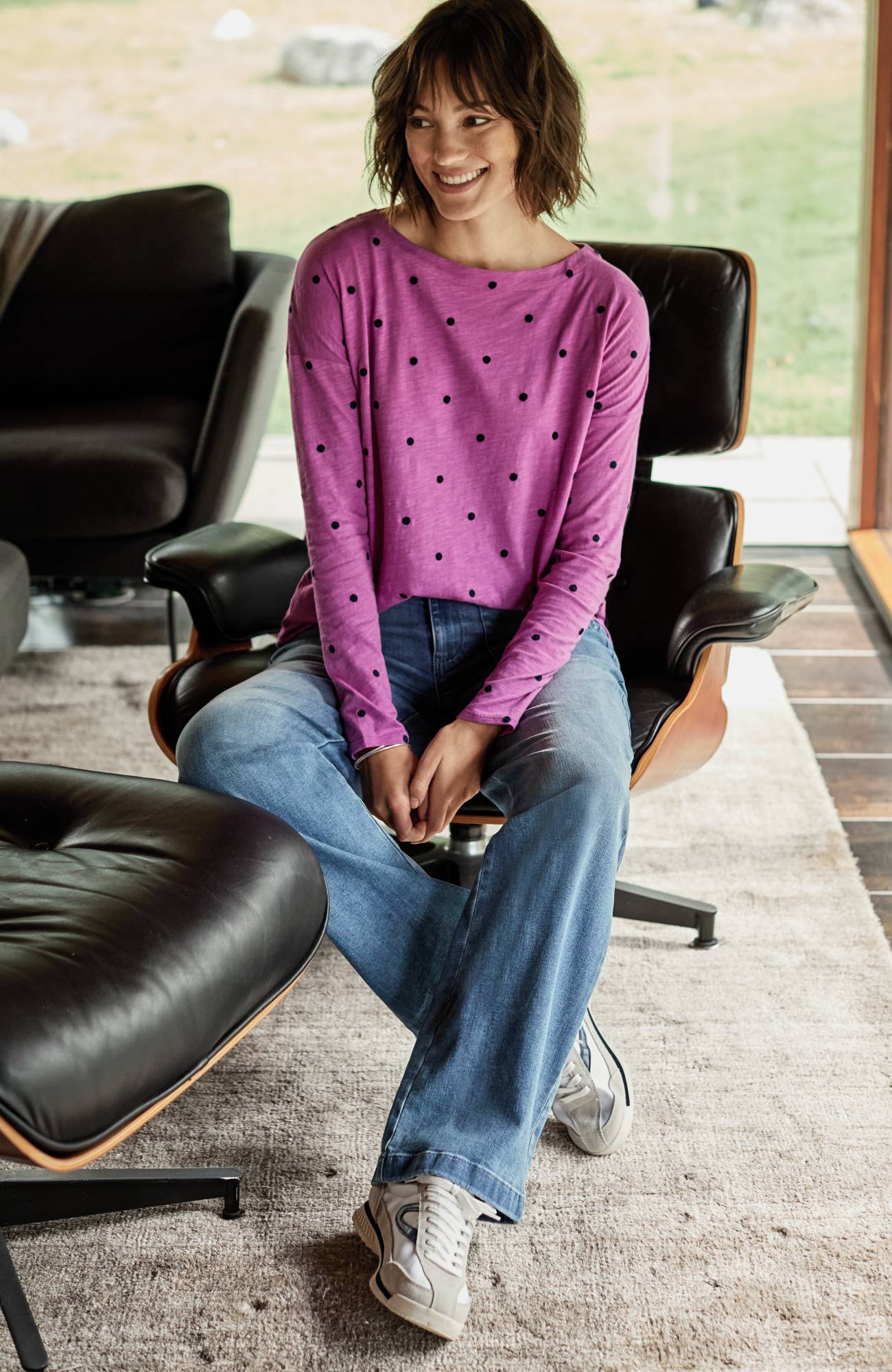 relaxed boat-neck tee
