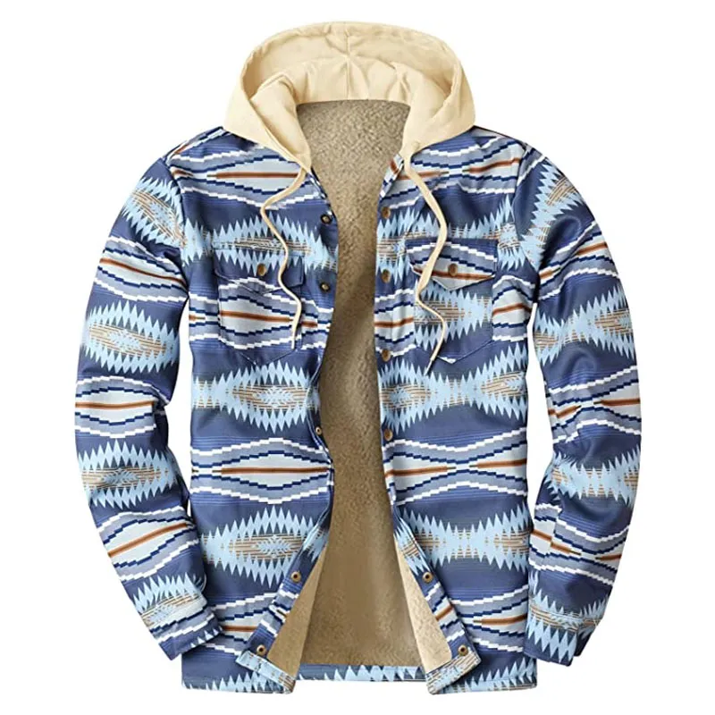 Mens Vintage Graphic Fleece Jacket