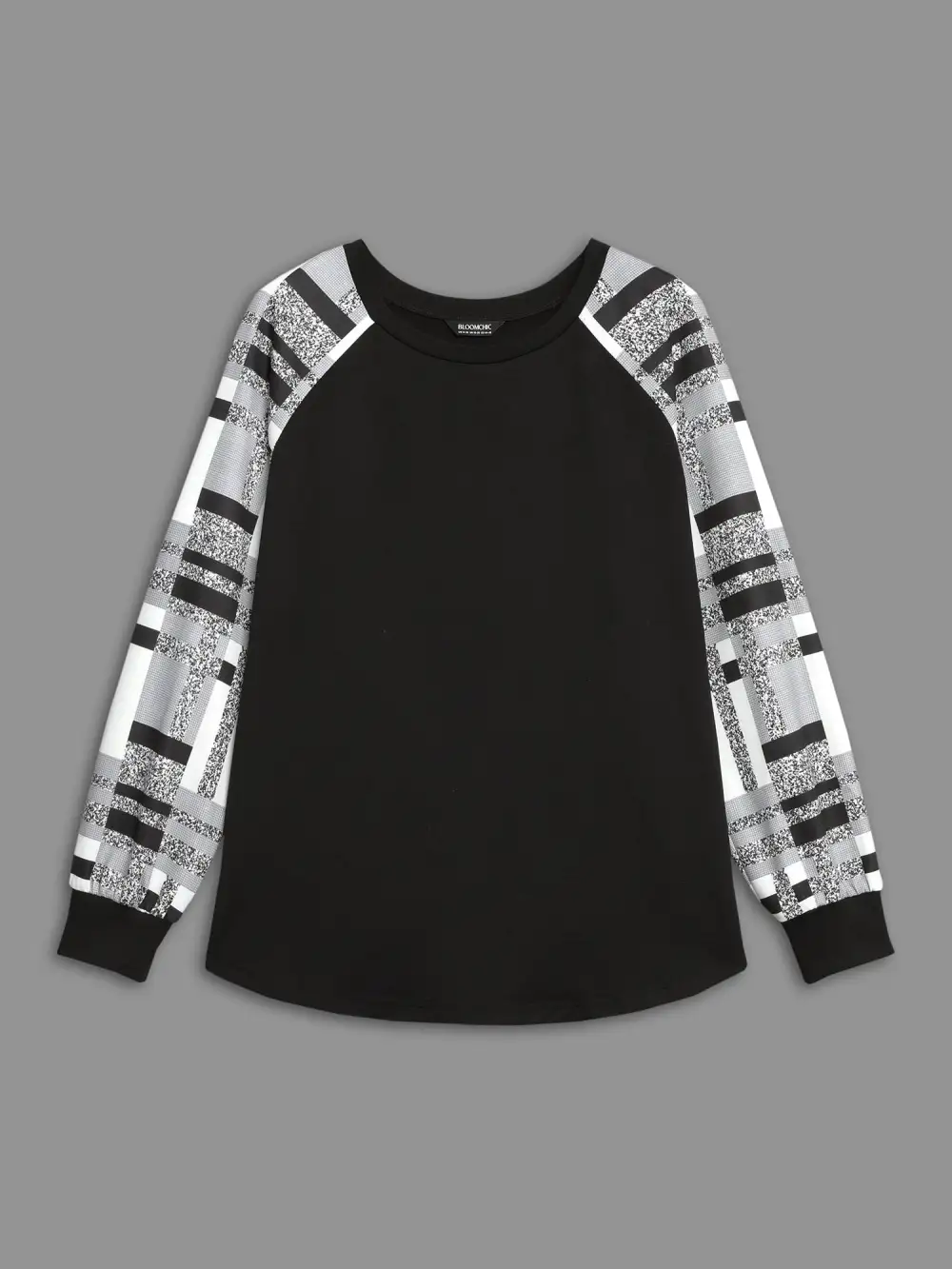 Colorblock Contrast Raglan Sleeve Sweatshirt