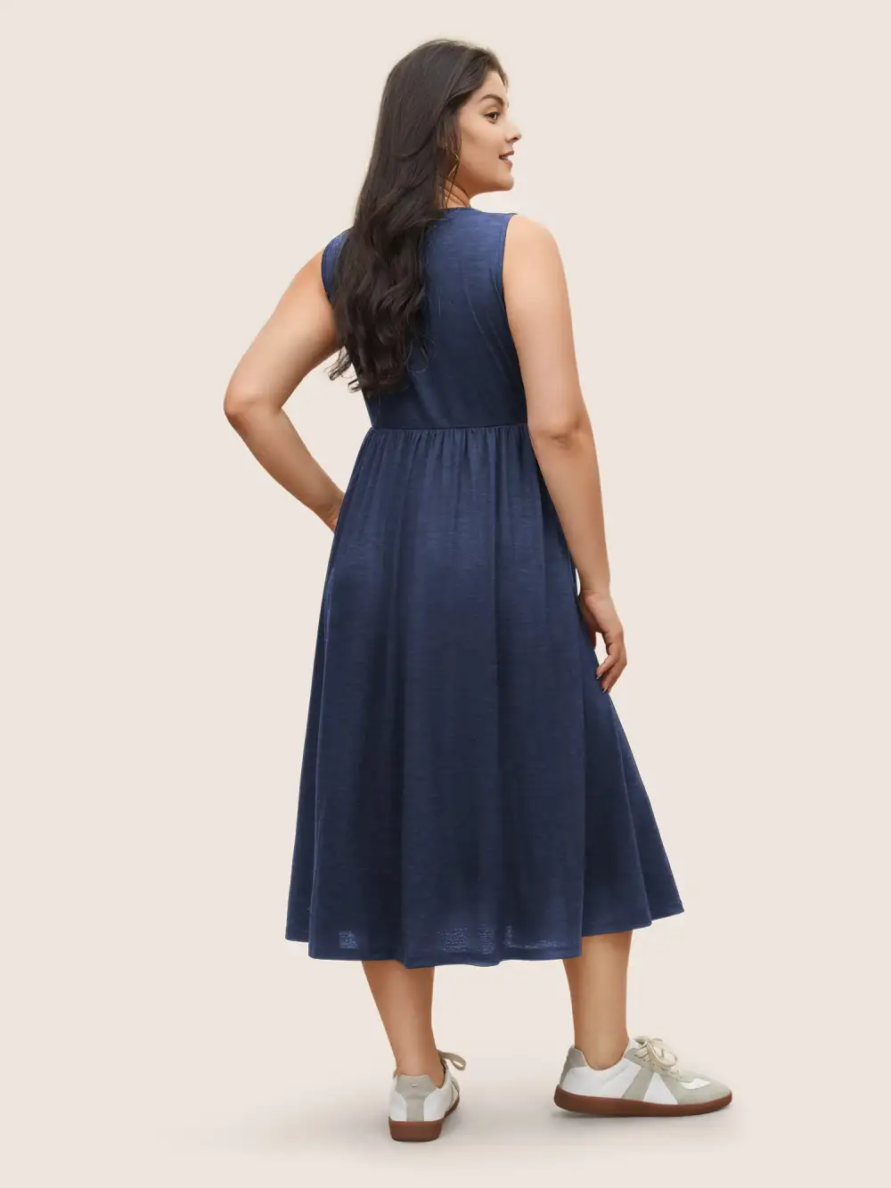 Supersoft Essentials Solid Gathered Tank Dress