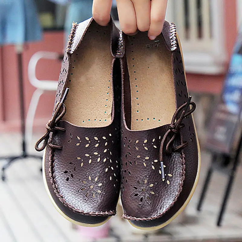 New Hollow Leather Casual Shoes