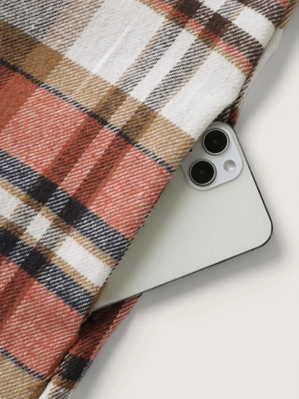 Plaid Print Color Contrast Hooded Vest