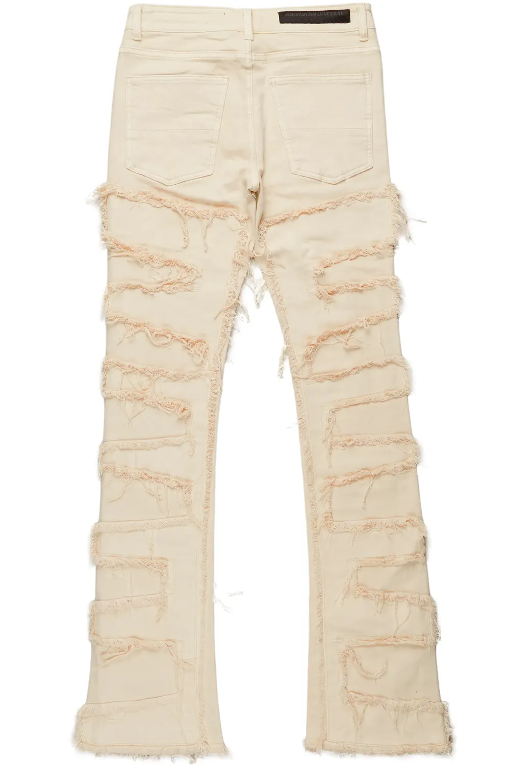 Shake Beige Stacked Flare Jean