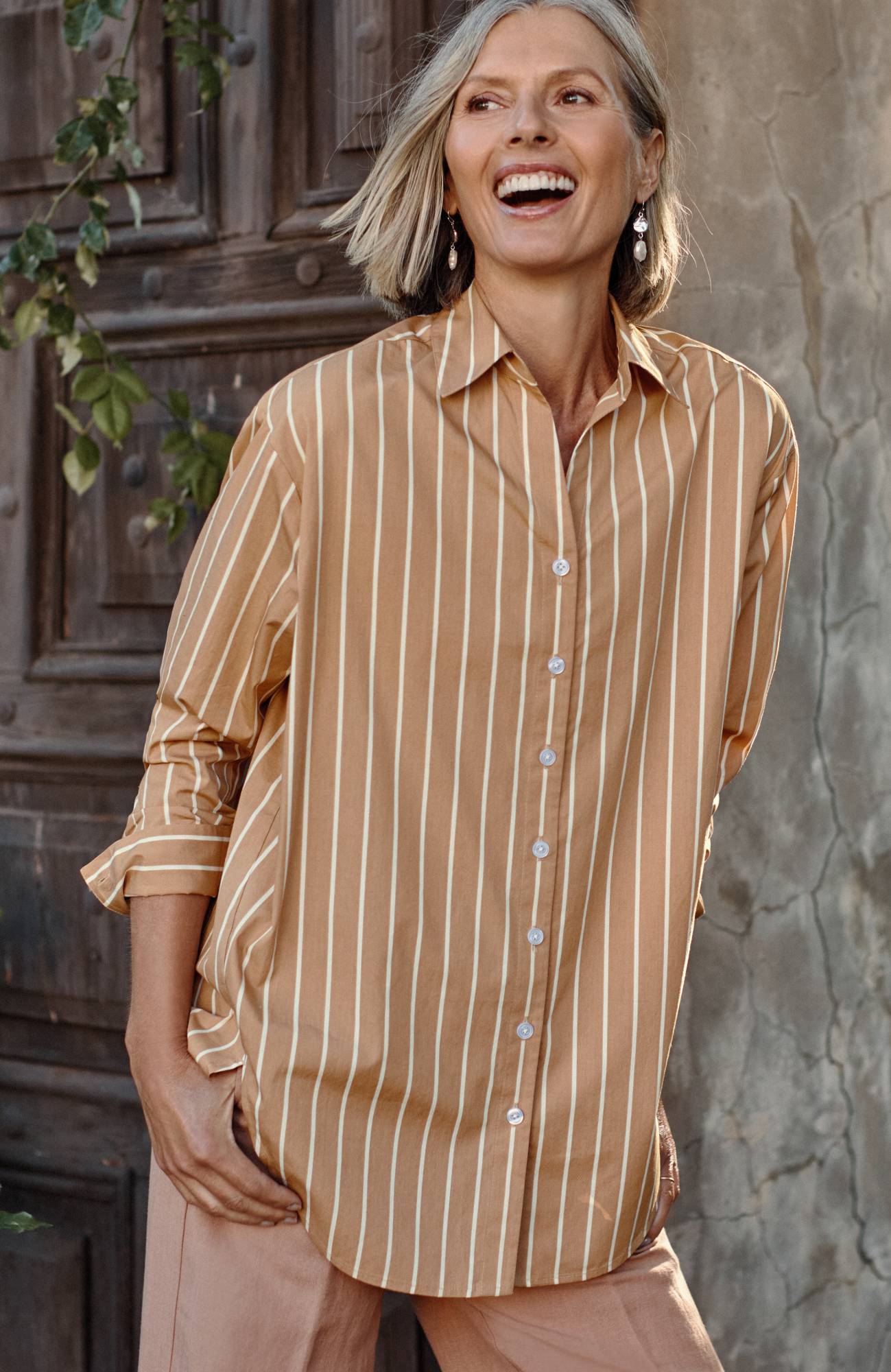 Oversized Cotton Poplin Tunic