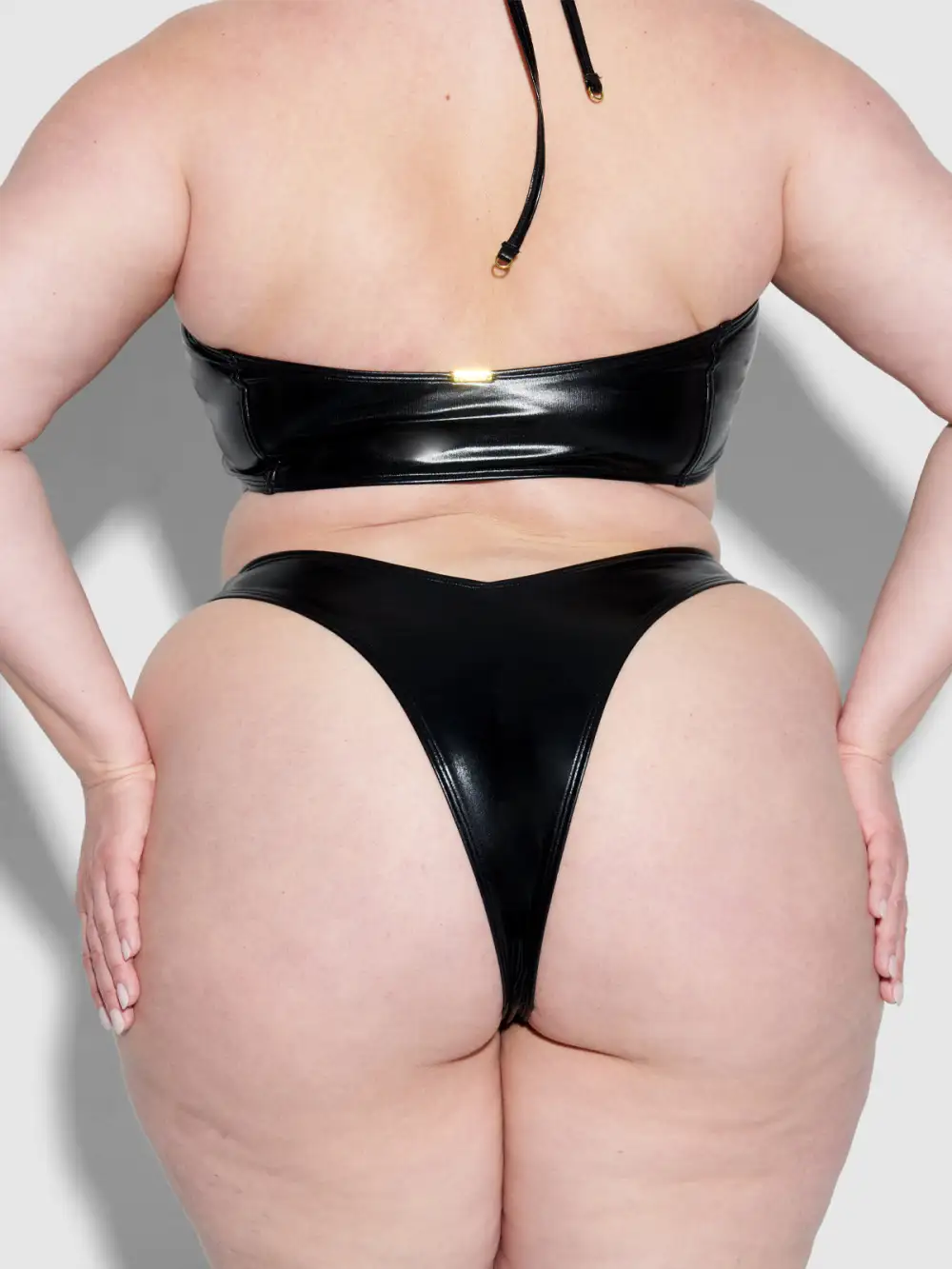 Frederick's Of Hollywood Onyx Swim Tanga Bottom