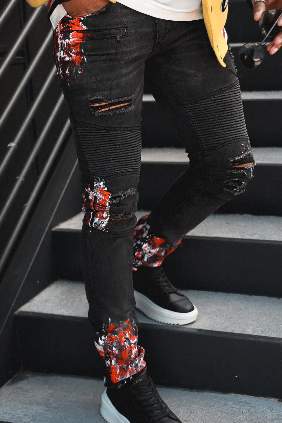 Elias Black/Orange Painter Jean